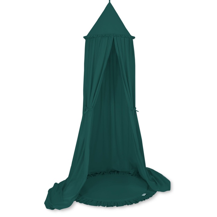 Комплект от памучен балдахин, My Sweet Baby, тъмнозелен
