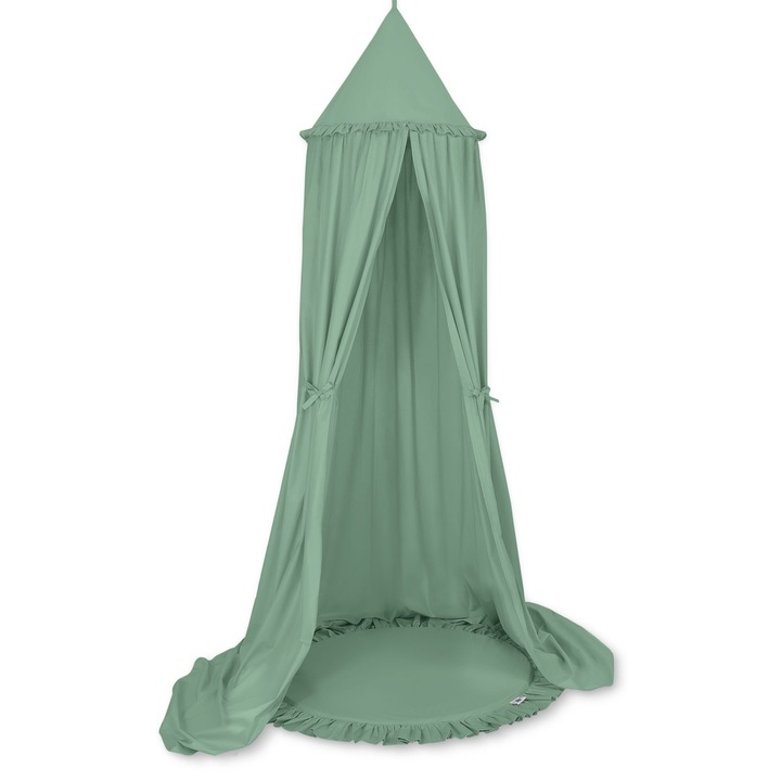 Комплект памучен балдахин с матрак, My Sweet Baby, зелен