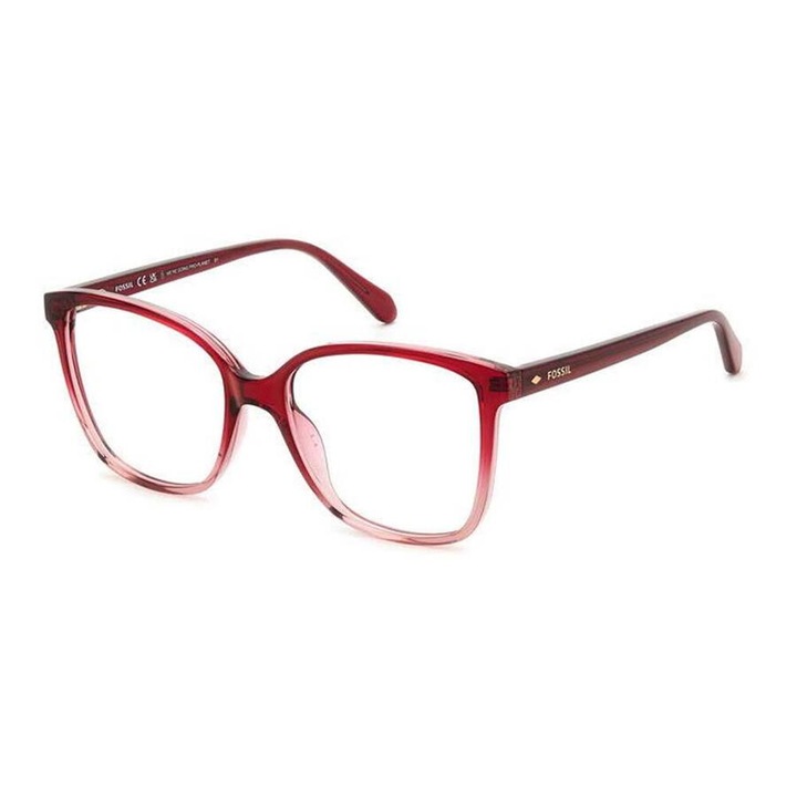 Rame ochelari de vedere dama Fossil FOS 7165 SK4, 55mm, rosu