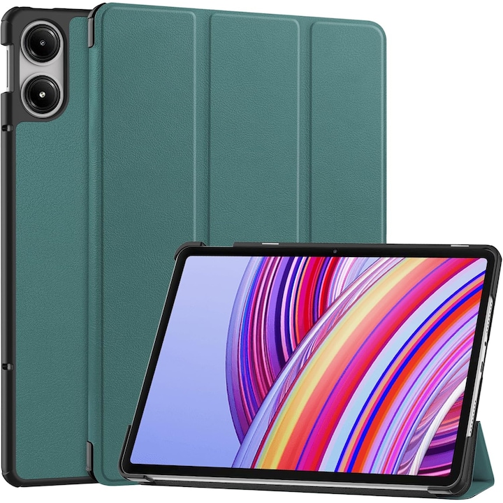 Husa Xiaomi Redmi Pad PRO 12.1 inch UltraSlim de tip stand functie sleep/wake-up, Sigloo, Pine Green