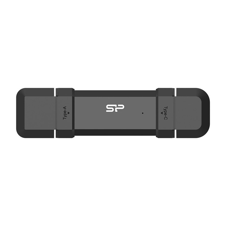 SSD външен Silicon Power, DS72 250GB USB-A USB-C, черен