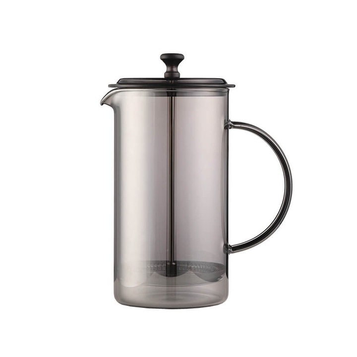Prasa franceza MAESTRO 600ml, sticla borosilicata, inox, semi-transparenta