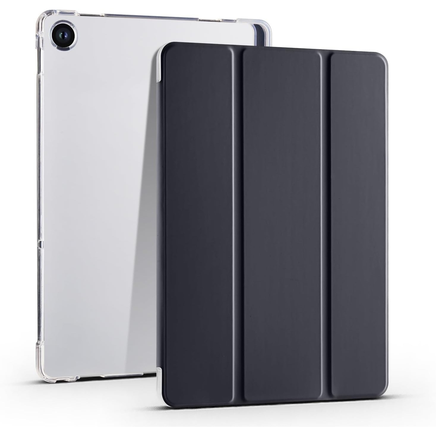 Husa premium pentru Lenovo Tab M10 Plus, 10.6", (3rd gen)(TB-125F/TB-128F), Sigloo, interior de piele sintetica, suport Smart Pen, spatele din policarbonat transparent, rezistent la socuri, Black