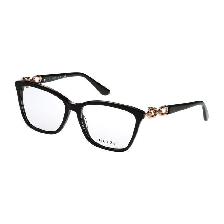 Rame ochelari de vedere dama, Guess, 54mm, negru/auriu