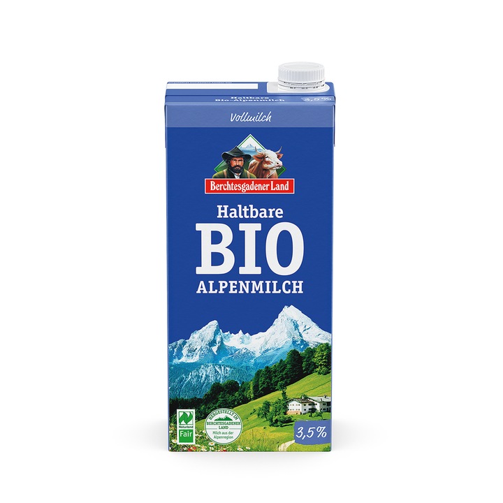 Lapte de Vaca Bio din Alpi Uht 3, 5 % Berchtesgadener Land 1 l