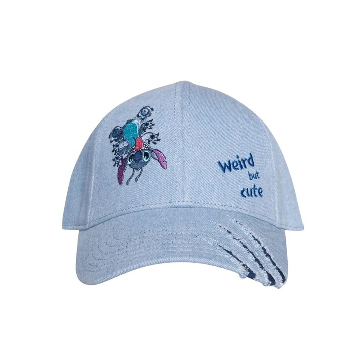 Sapca din bumbac, reglabila, pentru baieti, Lilo & Stitch - Weird Stitch, 19x18x13 cm, brand Difuzed