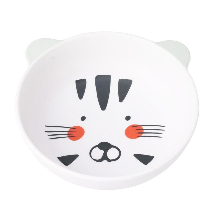 Bol pentru copii Gift Design, 100% melamina, finisaj mat, pisicuta, 15x4,5cm