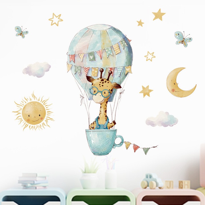 Stickere decorative perete Giftstorm, multicolor, PVC ecologic