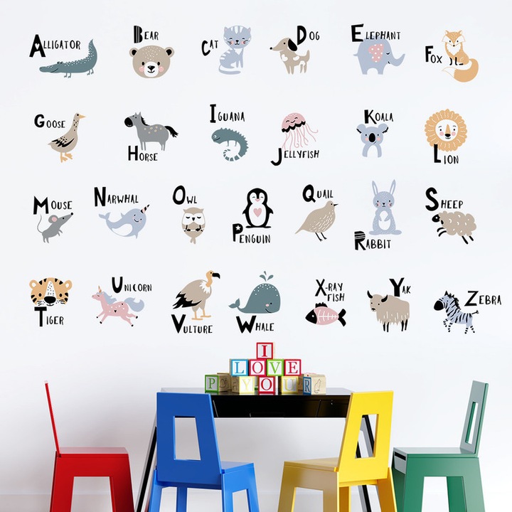 Stickere decorative perete Giftstorm, multicolor, PVC ecologic