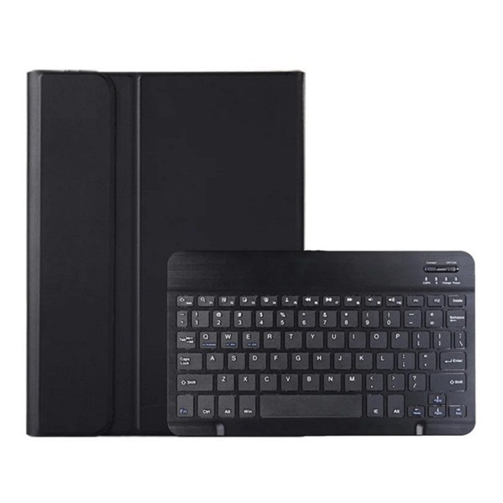 Gigapack tabletvédő álló, bőr hatású, flip, bluetooth billentyűzet, asztali tartó, qwerty, angol nyelvű, fekete, kompatibilis: Lenovo Tab 10.1, TB-311FU