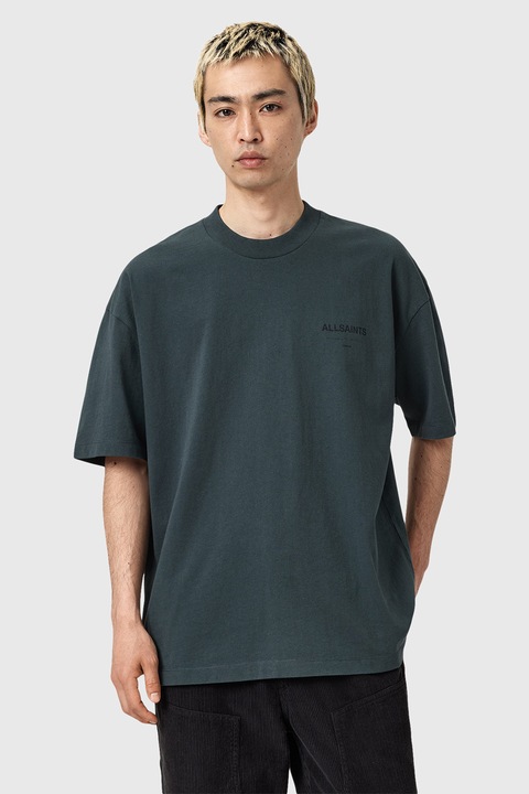 AllSaints, Bő fazonú logós póló, Szénszürke