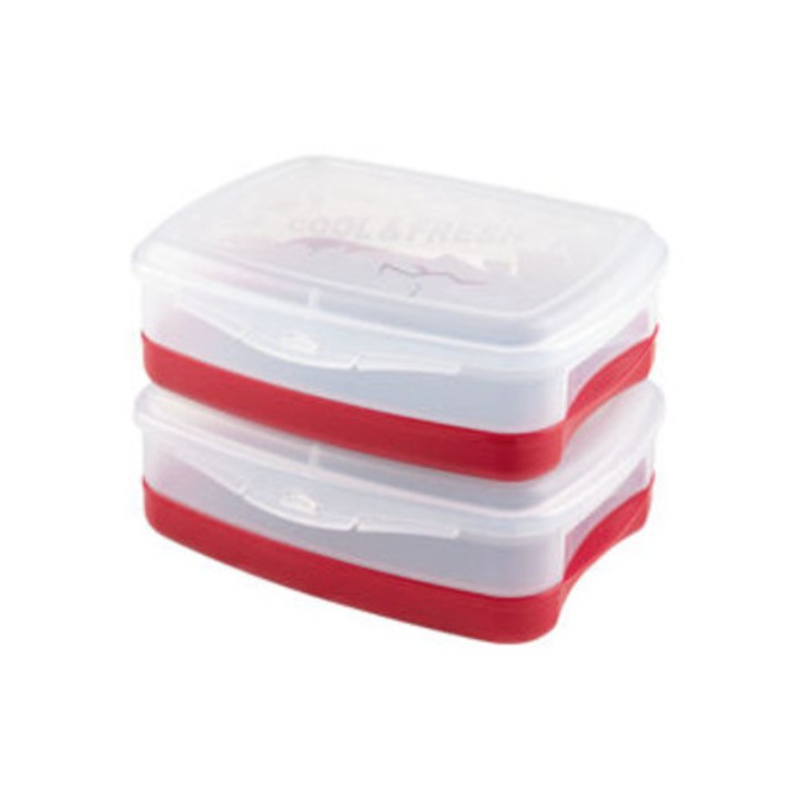 Set de 2 cutii frigorifice Ernesto cu gel de gheata