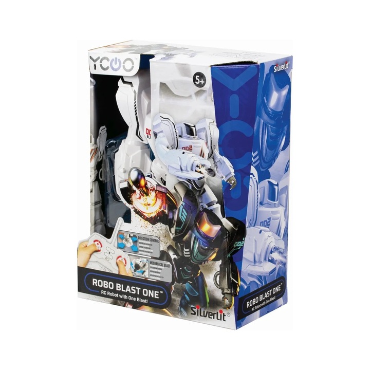 Робот Robo Blast One с бяла сребърна светлина