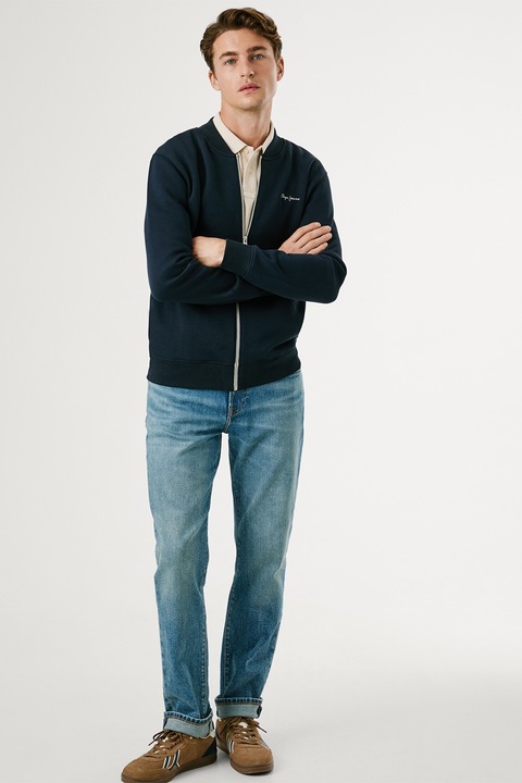 Pepe Jeans London, Középmagas derekú farmernadrág, Levendulakék