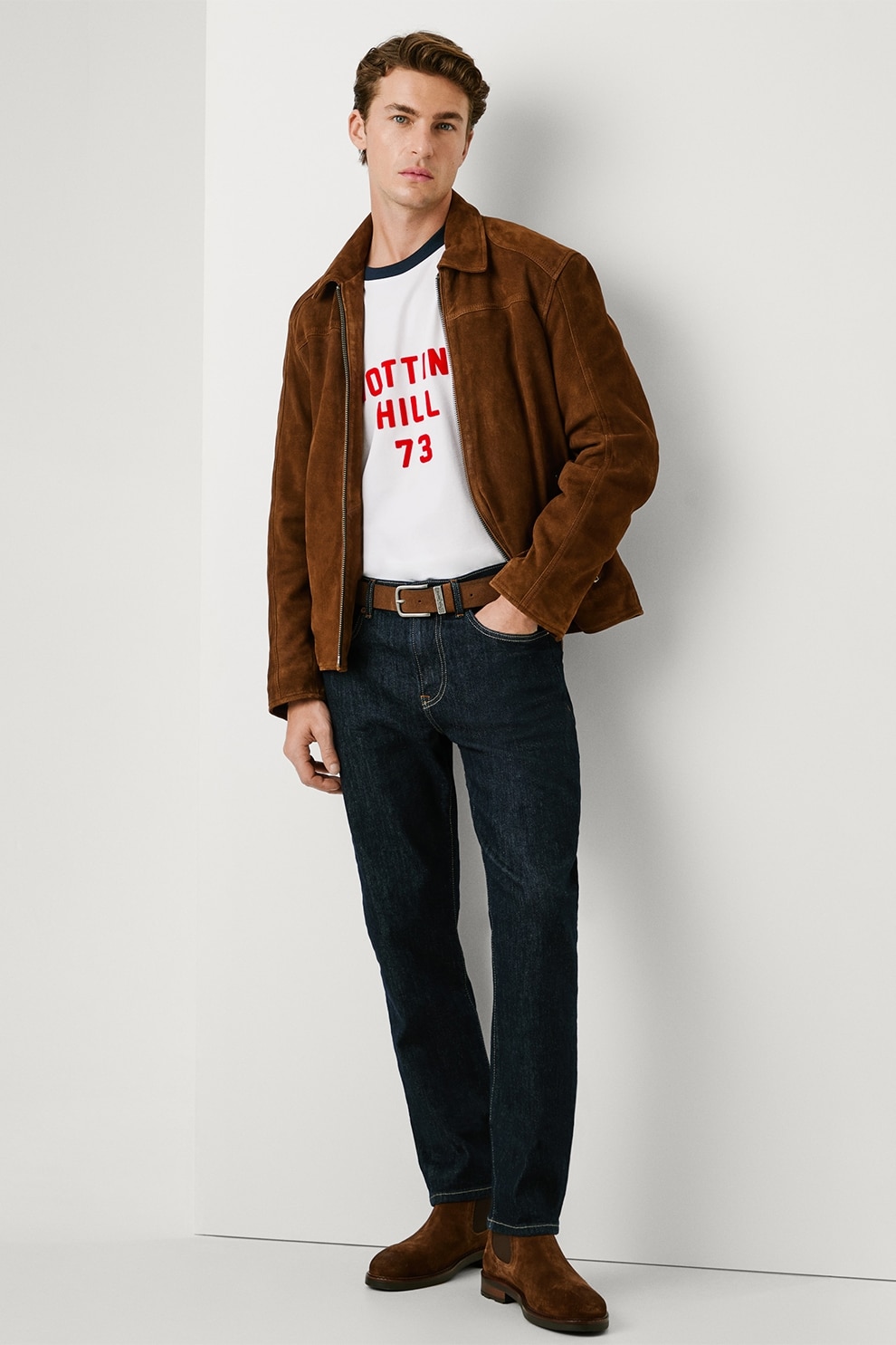 Pepe Jeans London, Blugi cu talie medie, Bleumarin, W32-L32