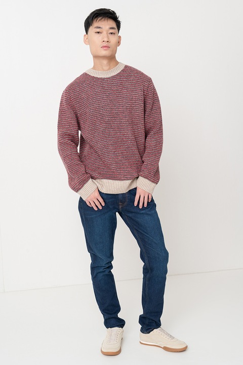 Pepe Jeans London, Kerek nyakú pulóver ejtett ujjakkal, Többszínű, XL