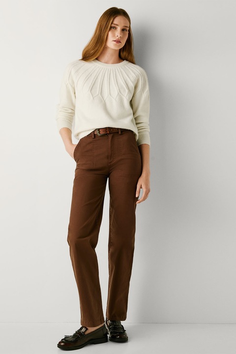 Pepe Jeans London, Pantaloni regular fit, Maro scortisoara