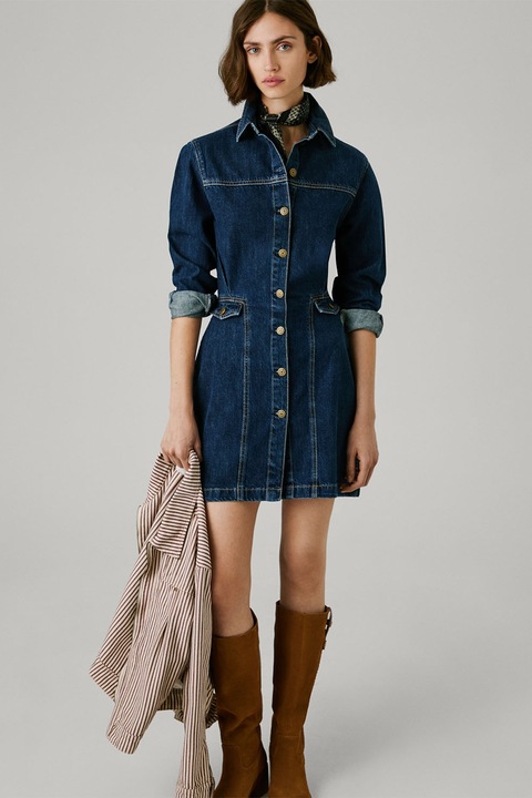 Pepe Jeans London, Rövid farmerruha, Sötétkék