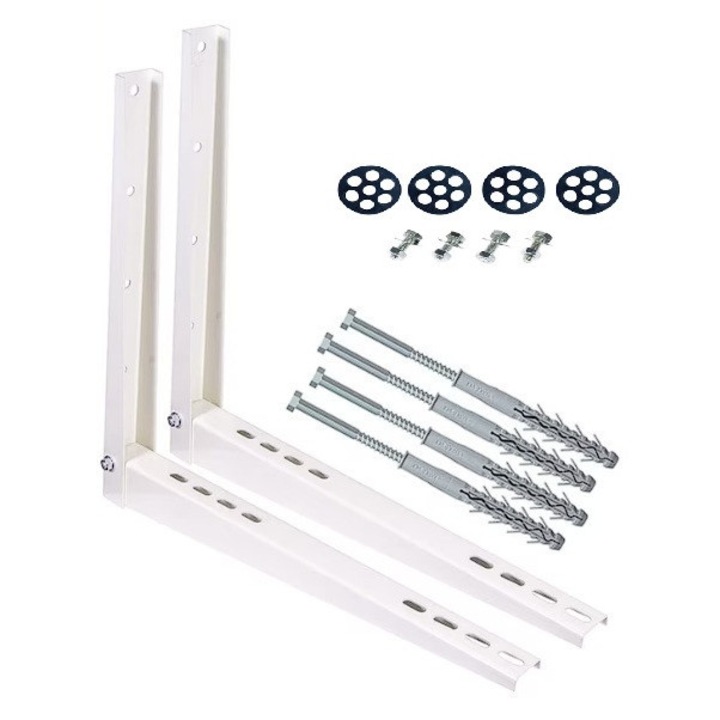 Pachet accesorii montaj unitate exterioara AC 9000-12000 BTU - set 2 console sustinere si 4 dibluri 12x200mm
