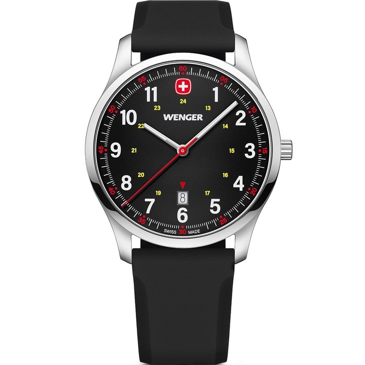 Ceas barbatesc Wenger Quartz, 42mm, 5ATM, Aratatoare luminoase