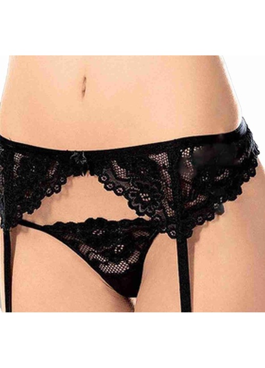 Nadrágtartó 3309, Boys Of Toys, Fekete, Csipke, ML INTL