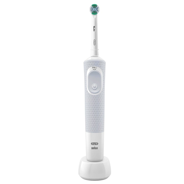 Електрическа четка за зъби Oral-B Vitality D100.413.1, 2D технология, 2-минутен таймер, бяла, пълен комплект