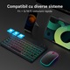 Tastatura Wireless Bervolo® BackLight SlimCharge, Reincarcabila, Bluetooth, Ultra-Subtire, 78 Taste, Multi-Device, Compatibila Windows/Mac/Android/iOS, Negru