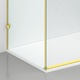 Cabina de dus, perete fix, usa glisanta, Sticla 8 mm, Tratament Nano, Auriu Mat, Dimensiuni 90x120 cm, Solana