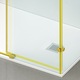 Cabina de dus, perete fix, usa glisanta, Sticla 8 mm, Tratament Nano, Auriu Mat, Dimensiuni 90x120 cm, Solana