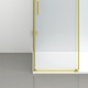 Cabina de dus, perete fix, usa glisanta, Sticla 8 mm, Tratament Nano, Auriu Mat, Dimensiuni 90x140 cm, Solana