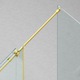 Cabina de dus, perete fix, usa glisanta, Sticla 8 mm, Tratament Nano, Auriu Mat, Dimensiuni 90x120 cm, Solana