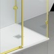 Cabina de dus, perete fix, usa glisanta, Sticla 8 mm, Tratament Nano, Auriu Mat, Dimensiuni 90x120 cm, Solana