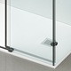 Cabina de dus, perete fix, usa glisanta, Sticla 8 mm, Tratament Nano, Negru Mat, Dimensiuni 70x140 cm, Solana