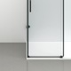 Cabina de dus, perete fix, usa glisanta, Sticla 8 mm, Tratament Nano, Negru Mat, Dimensiuni 70x140 cm, Solana