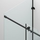 Cabina de dus, perete fix, usa glisanta, Sticla 8 mm, Tratament Nano, Negru Mat, Dimensiuni 70x140 cm, Solana