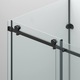 Cabina de dus, perete fix, usa glisanta, Sticla 8 mm, Tratament Nano, Negru Mat, Dimensiuni 70x140 cm, Solana
