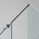 Cabina de dus, perete fix, usa glisanta, Sticla 8 mm, Tratament Nano, Negru Mat, Dimensiuni 70x140 cm, Solana