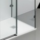 Cabina de dus, perete fix, usa glisanta, Sticla 8 mm, Tratament Nano, Negru Mat, Dimensiuni 70x140 cm, Solana
