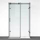 Cabina de dus, perete fix, usa glisanta, Sticla 8 mm, Tratament Nano, Negru Mat, Dimensiuni 70x140 cm, Solana