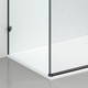 Cabina de dus, perete fix, usa glisanta, Sticla 8 mm, Tratament Nano, Negru Mat, Dimensiuni 70x140 cm, Solana