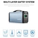 Statie de alimentare portabila, putere 300W, capacitate 222Wh, baterie Lifepo4, incarcare solara, gri