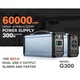 Statie de alimentare portabila, putere 300W, capacitate 222Wh, baterie Lifepo4, incarcare solara, gri