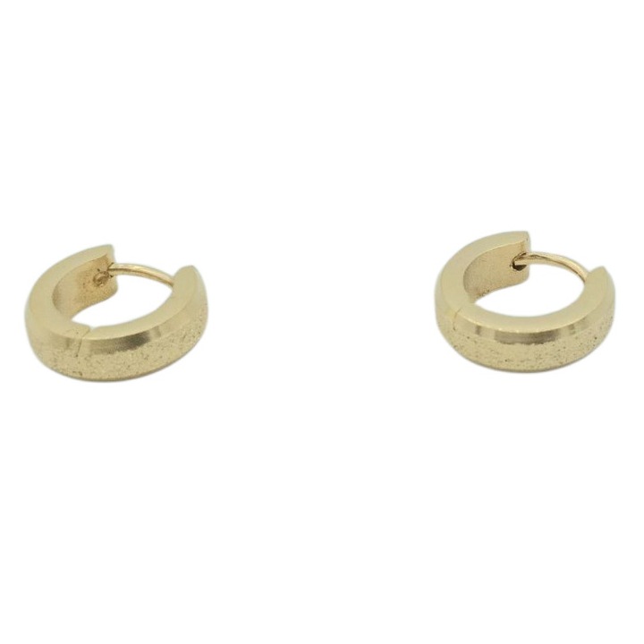 Cercei inox aurii model maT 1,2 cm diametru Corina