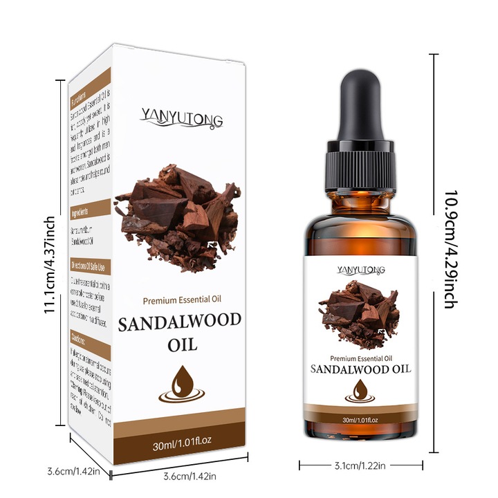 Ulei cosmetic pentru ingrijirea parului cu santal, 30ml