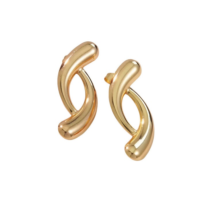 Női fülbevaló, elegáns, arany színű