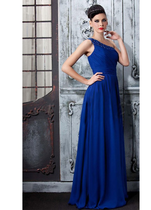 Rochie de seara cu un umar Royal Blue 38