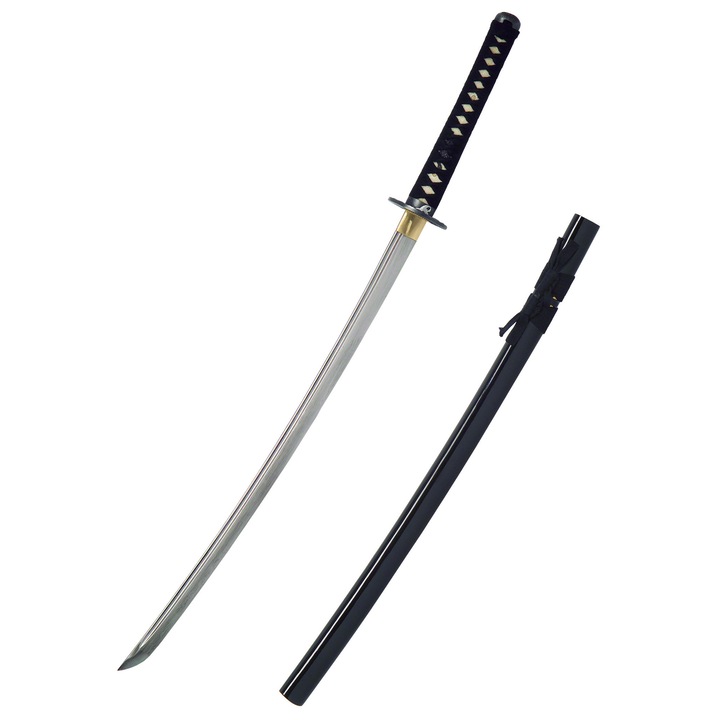 Sabie samurai John Lee Shintai, 101cm, 72cm lama, otel carbon, maner din lemn cu piele de peste, 1.1kg fara teaca