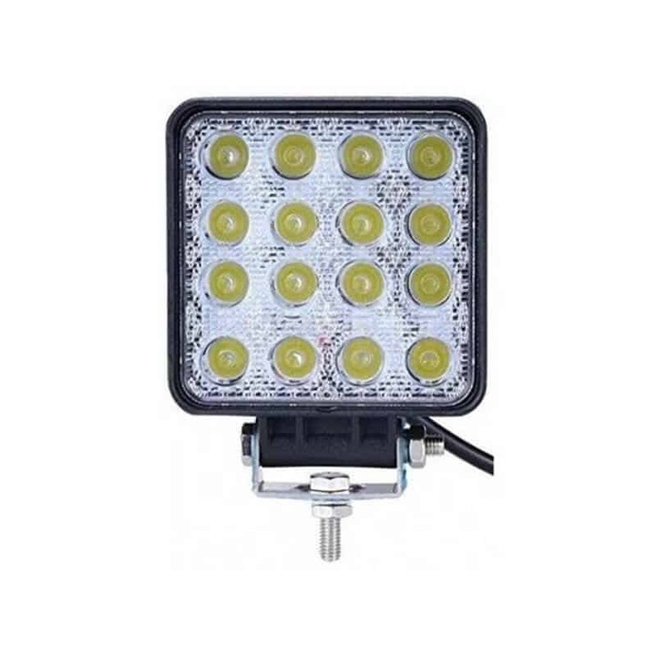 Proiector Led 48W, Patrat, Alb Rece 6500k, Flood