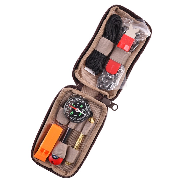 Комплект за оцеляване E.R.S., Extrema Ratio, пустинен калъф, разнообразно съдържание