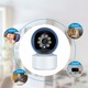 WIFI IP камера за видеонаблюдение, Full HD 3MPX, нощно виждане, автоматично завъртане, 3MPX резолюция, сензор за движение, бяло/синьо